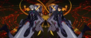 Evangelion 3 - Shinji, Kaworu, dual piloting Eva