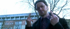 Filth - James McAvoy - giving the finger