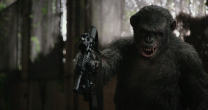 Dawn of the Planet of the Apes - Koba, machine gun, Toby Kebbell