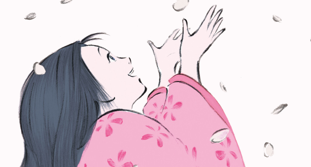 The-Tale-of-Princess-Kaguya---Isao-Takhata,-falling-cherry-blossom