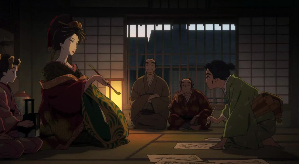 Miss-Hokusai---O-Ei,-painting-society-woman